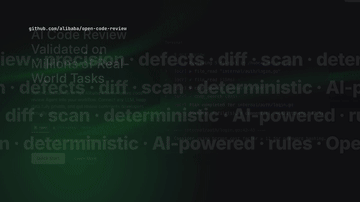 OpenCodeReview launch video (16:9): ~1/9 the tokens of general agents
